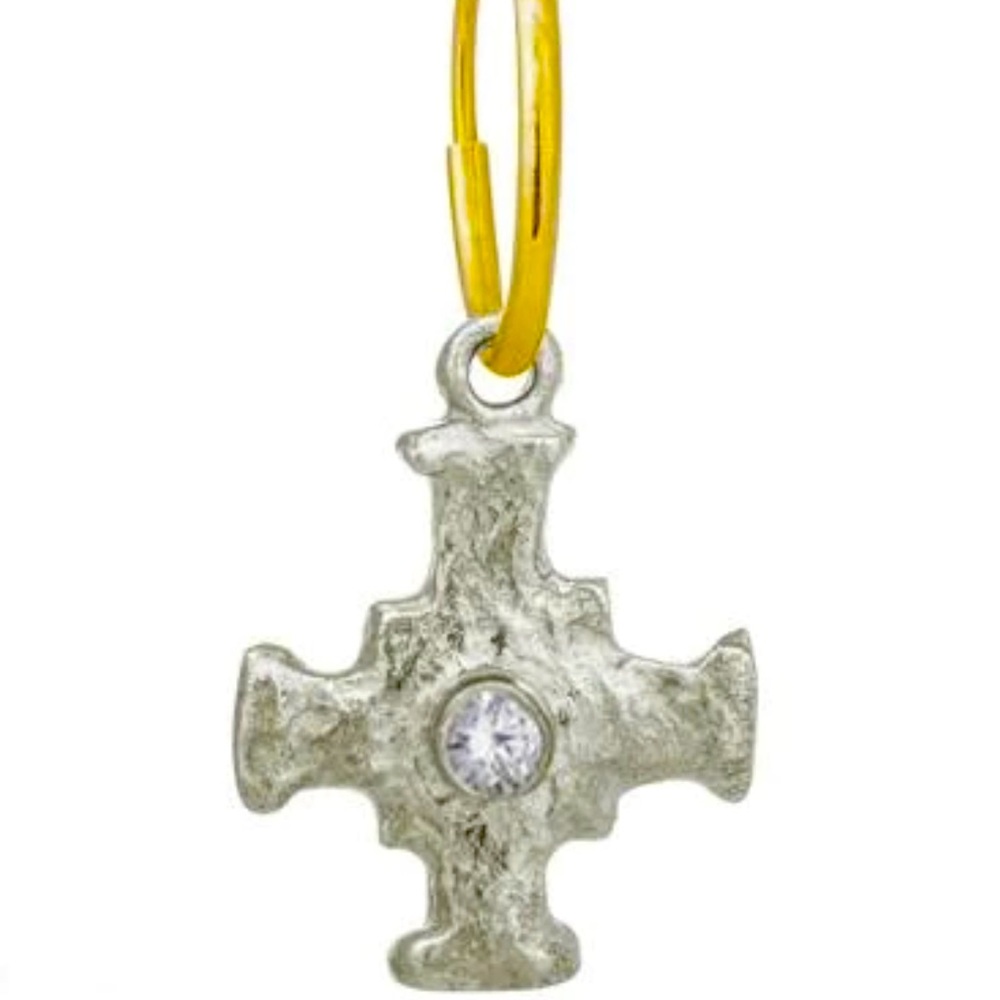 Lee Brevard ET cross earring